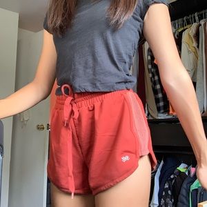 brick red/orange athletic shorts